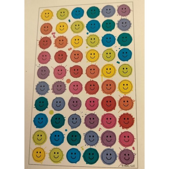 600 Smiley Face Stickers Teacher Reward Journal American Greetings - Picture 5 of 8
